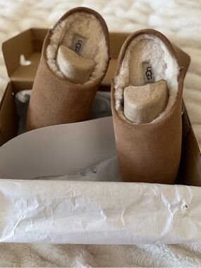 UGG Chestnut Elea Suede Slipper Slip on